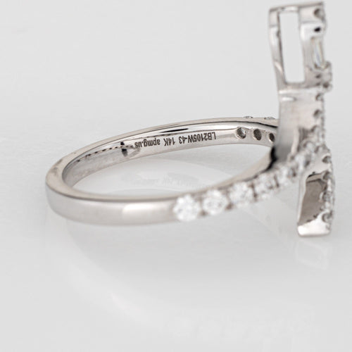 Bague 52 Bague serpent en or blanc et diamants, bijoux serpent, tailles mixtes 58 Facettes G14066