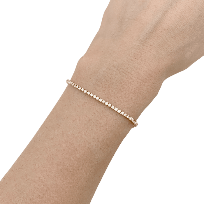 Bracelet Bracelet ligne tennis or jaune, diamants. 58 Facettes 34114