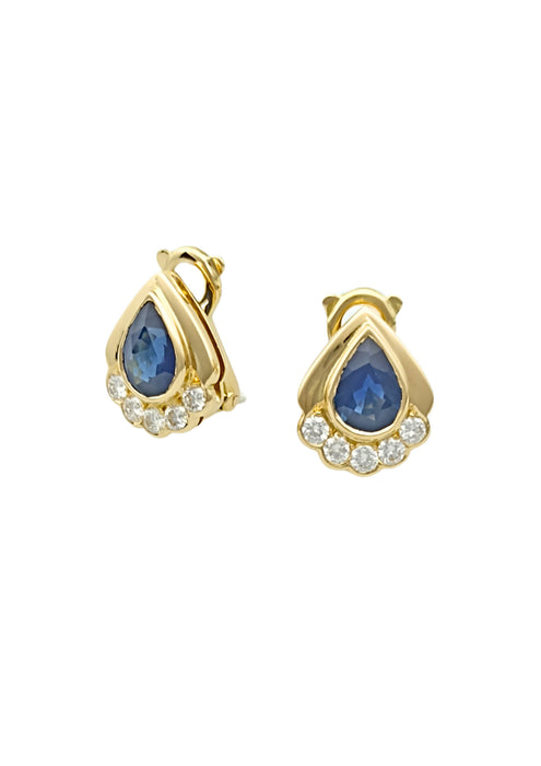 Boucles d'oreilles Saphir et diamants