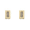 Boucles d'oreilles Boucles d'oreilles rectangulaires en or jaune et blanc avec diamants 58 Facettes 34505