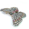 Broche Broche papillon en argent et or jaune, diamant et tourmaline 58 Facettes 12345
