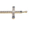 Pendentif Gold and Platinum Cross Pendant 58 Facettes UN0066