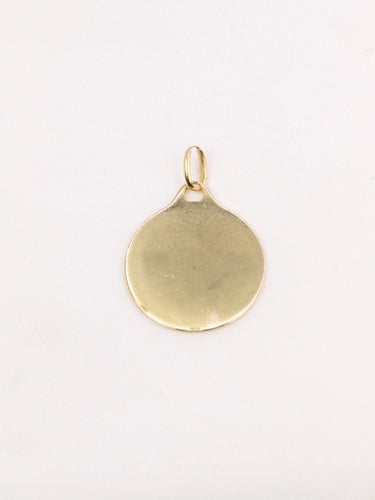 Pendentif AUGIS - Médaille amour grand modèle or jaune diamant rubis 58 Facettes J474