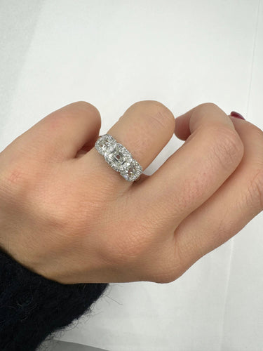 Bague Old cut Diamond trilogy ring 58 Facettes