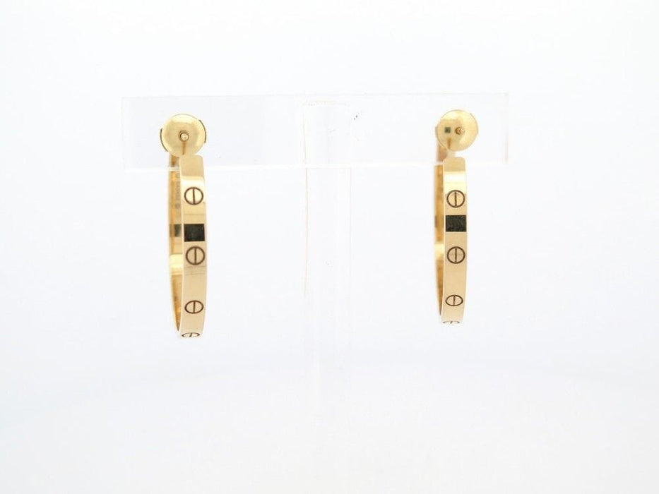 Boucles d'oreilles boucles d'oreilles CARTIER love creoles en or jaune 58 Facettes 260122