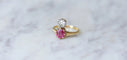 Bague 55 Bague aigrette diamant et tourmaline rose 58 Facettes