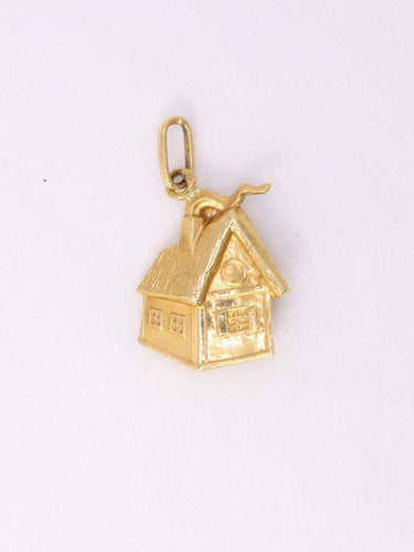 Pendentif Pendentif maison vintage or jaune rubis 58 Facettes 1087.11