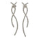 Boucles d'oreilles en or blanc, diamants naturels