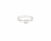 Bague Anello solitario in oro bianco con pave sul gambo 58 Facettes