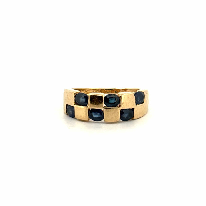 Bague 52 Bague Or jaune & Saphirs 58 Facettes 59-GS36184-3