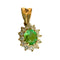 Pendentif Pendentif au design néoclassique contemporain avec émeraude 58 Facettes Q376B(127)