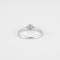 Bague 53 Bague solitaire en or blanc, diamant 58 Facettes