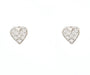 Boucles d'oreilles Boucles d'oreilles coeur avec diamants 0,15 ct 58 Facettes