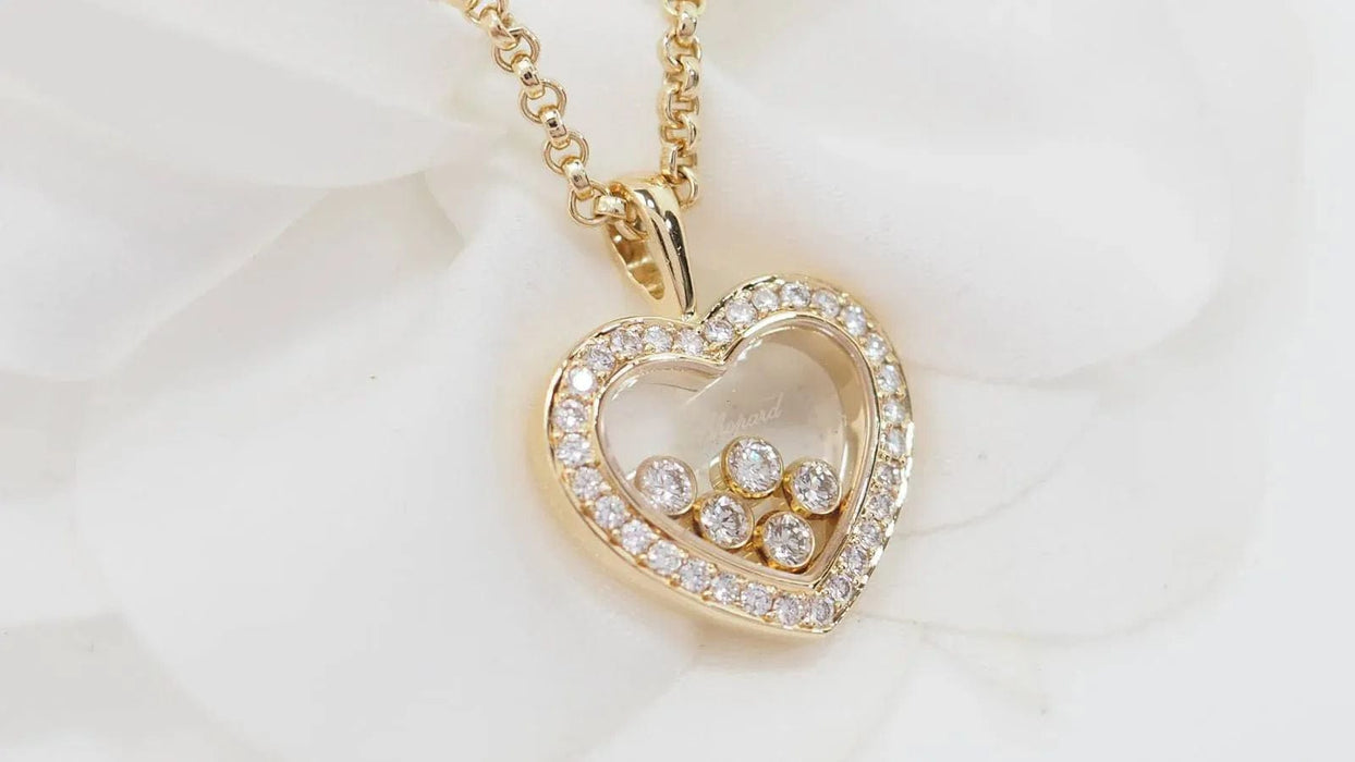 Collier CHOPARD - Collier coeur happy diamonds en or jaune 58 Facettes 32767