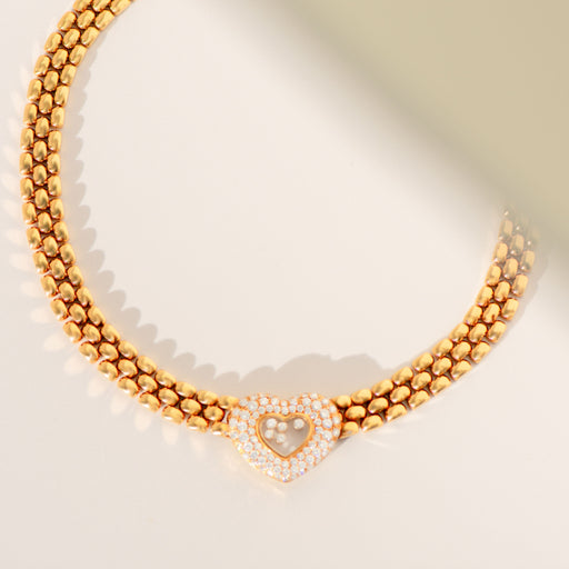 Collier Chopard - Collier Happy Diamonds en or jaune 18k et diamants 2,79 ct 58 Facettes 3295