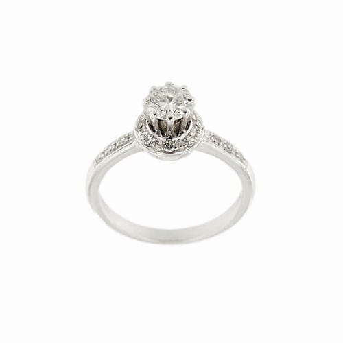 Bague 55 Bague solitaire avec diamants 0,84 ct 58 Facettes 36977