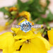 Ring 59 Old aquamarine solitaire and diamond ring 58 Facettes 20-172