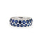 Sapphire Diamond Band Sz 6.25 Estate 18k White Gold Gemstone Ring Stacking 58 Facettes G13655