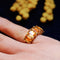 Bague 52 Bague en or jaune et citrines 58 Facettes 5578