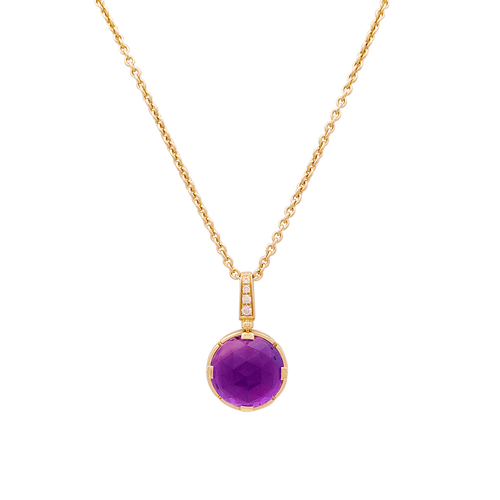 Collier Collier Bulgari, "Parentesi Cocktail", or rose, améthyste, diamants. 58 Facettes 34131