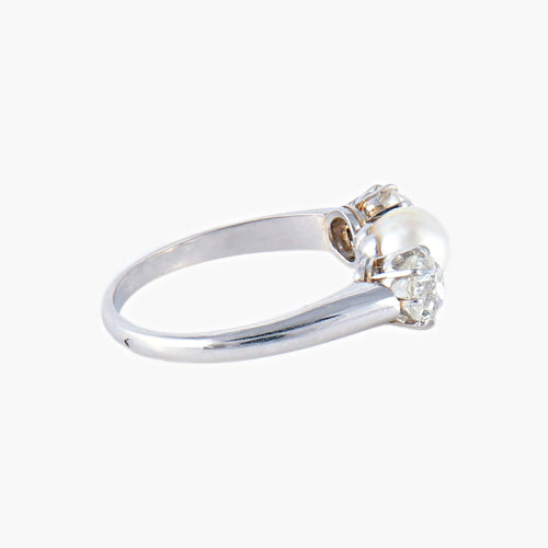 Bague 58 Bague Perle et Diamants 58 Facettes