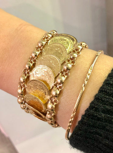 Bracelet Bracelet pièces or jaune 58 Facettes