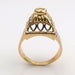 Ring 58 Yellow gold and diamond ring 58 Facettes