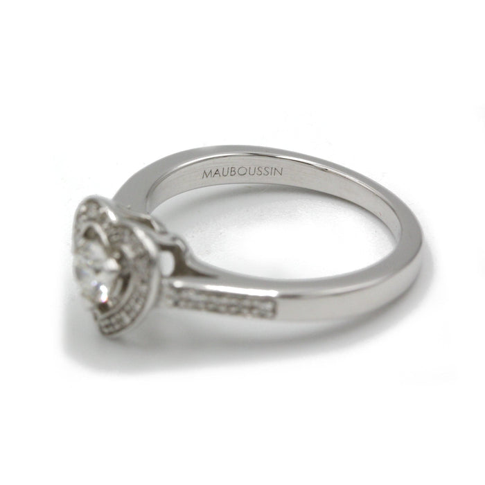 Bague 48 MAUBOUSSIN - Solitaire or blanc diamants Sex Love Touch 58 Facettes 220469R