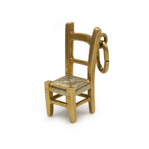 Pendentif Charm Chaise - Or bi-colore 58 Facettes 260024R