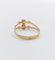Bague 57 Bague toi et moi antique en or rose 18k perle et pierre bleue 58 Facettes A06504