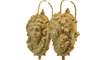 Boucles d'oreilles Boucles d'oreilles en or avec camées de lave antiques 58 Facettes 7680