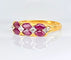 Bague 50 Bague en or jaune 18 carats, 6 rubis et 4 diamants 58 Facettes AB551