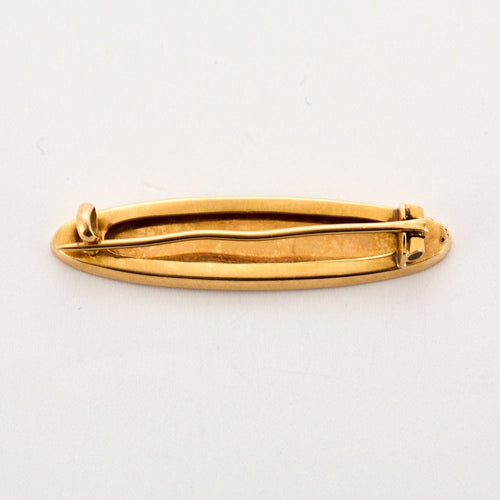 Broche Broche navette or jaune et émail 58 Facettes LOR33712