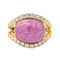 Bague 56 Bague Or jaune Rubis, Diamant 58 Facettes 4002852CN