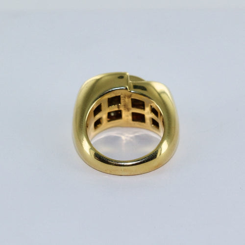 Bague Bague jonc or jaune et diamants 58 Facettes
