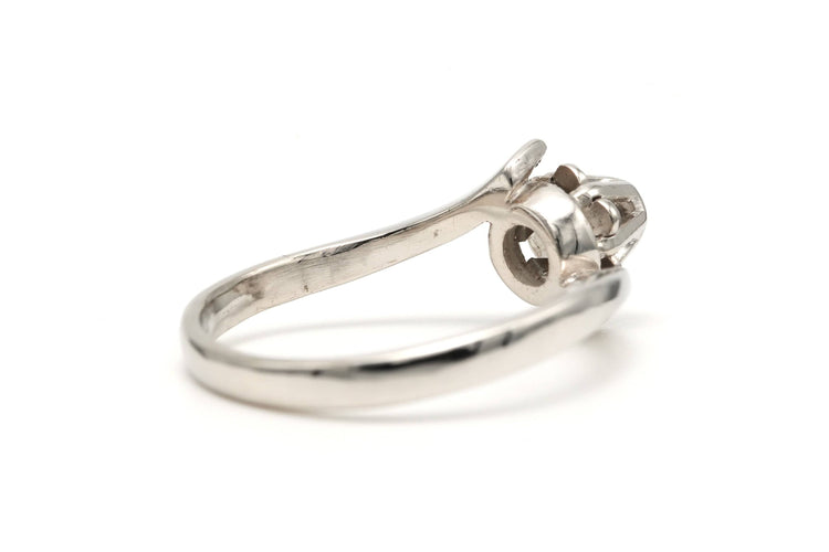 Bague 52 Bague Art Déco en or blanc, diamant taille brillant 58 Facettes 22701