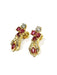 Boucles d'oreilles Paire de boucle d'oreilles or, rubis, diamants 58 Facettes