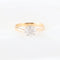 Bague en or rose sertie de diamants taille marquise et princesse