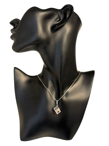 Pendentif CARTIER - pendentif Dés en or blanc, émail et diamants, édition limitée 58 Facettes