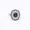 Bague ART Déco saphir “Cérulea”