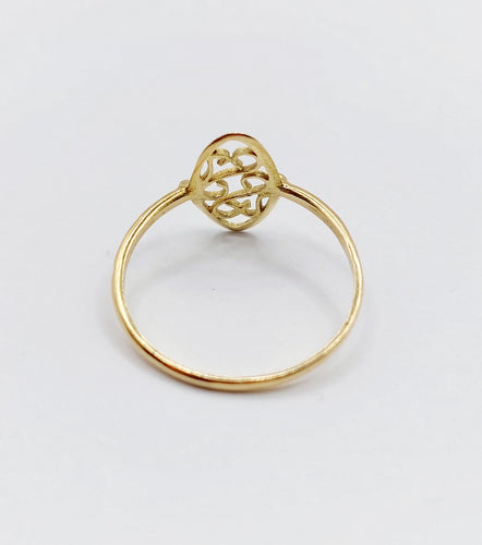 Bague 56 Bague marquise style Art nouveau filigranée vintage en or 18k 58 Facettes A06641