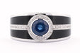 Bague 57 MAUBOUSSIN - Bague Bonbon Bleu or blanc, laque noire, saphir, diamants 58 Facettes