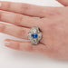 Ring 53 Art Deco ring platinum, sapphire, diamonds 58 Facettes