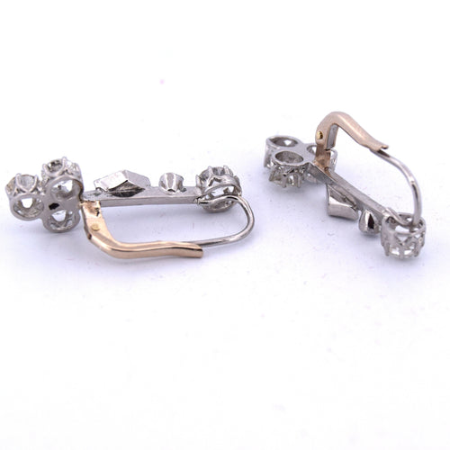 Boucles d'oreilles Boucles d'oreilles en platine et or jaune avec diamants 58 Facettes