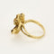 Bague 54 Bague "Fleur" en or jaune et quartz oeil de tigre 58 Facettes DIE1481