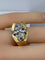 Bague 51 Bague Tank en or jaune 18 carats et platine sertie de diamants 58 Facettes AB665