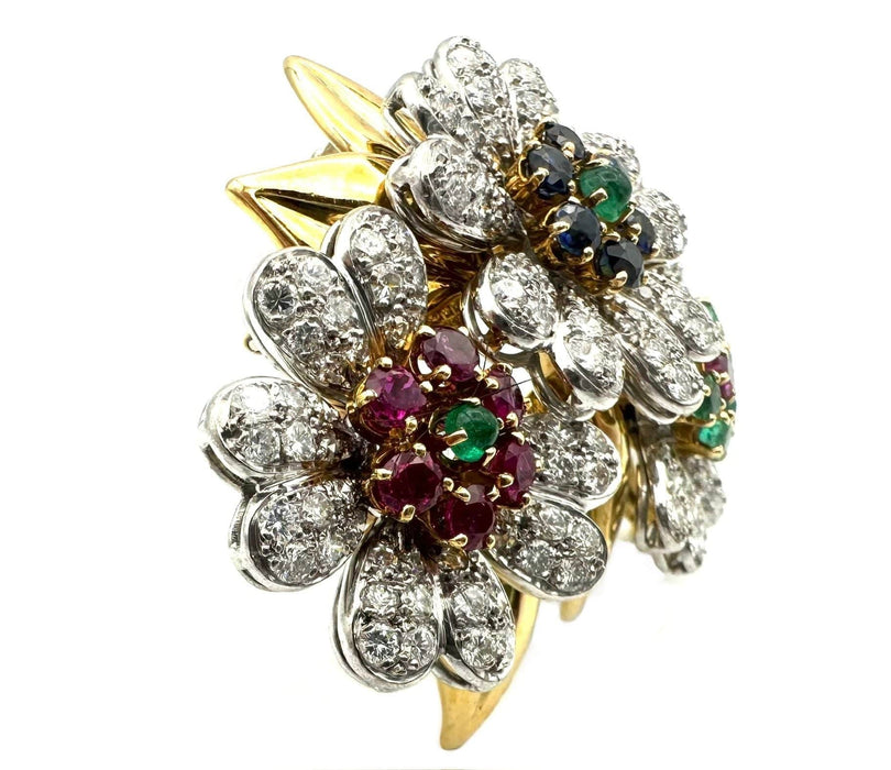 Broche Broche vintage, or, platine et diamants 58 Facettes