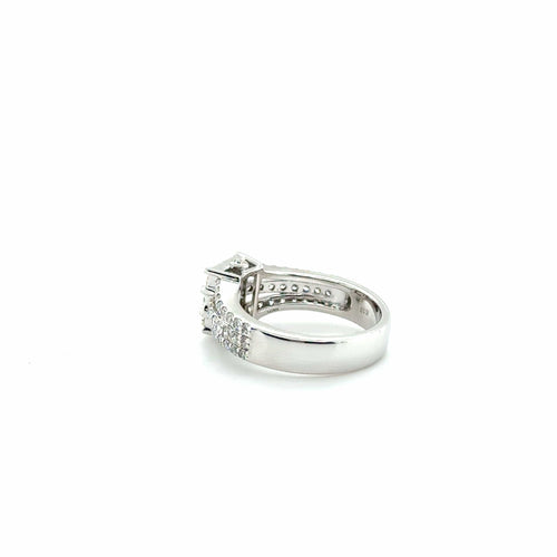 Bague 54 Bague Or blanc - Diamants baguette 58 Facettes 1.0000666/1