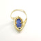 Bague 54 Bague en or jaune et lapis lazuli 58 Facettes