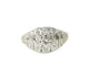 Bague 57.5 Bague dôme années 30 or blanc et diamants 58 Facettes 29409